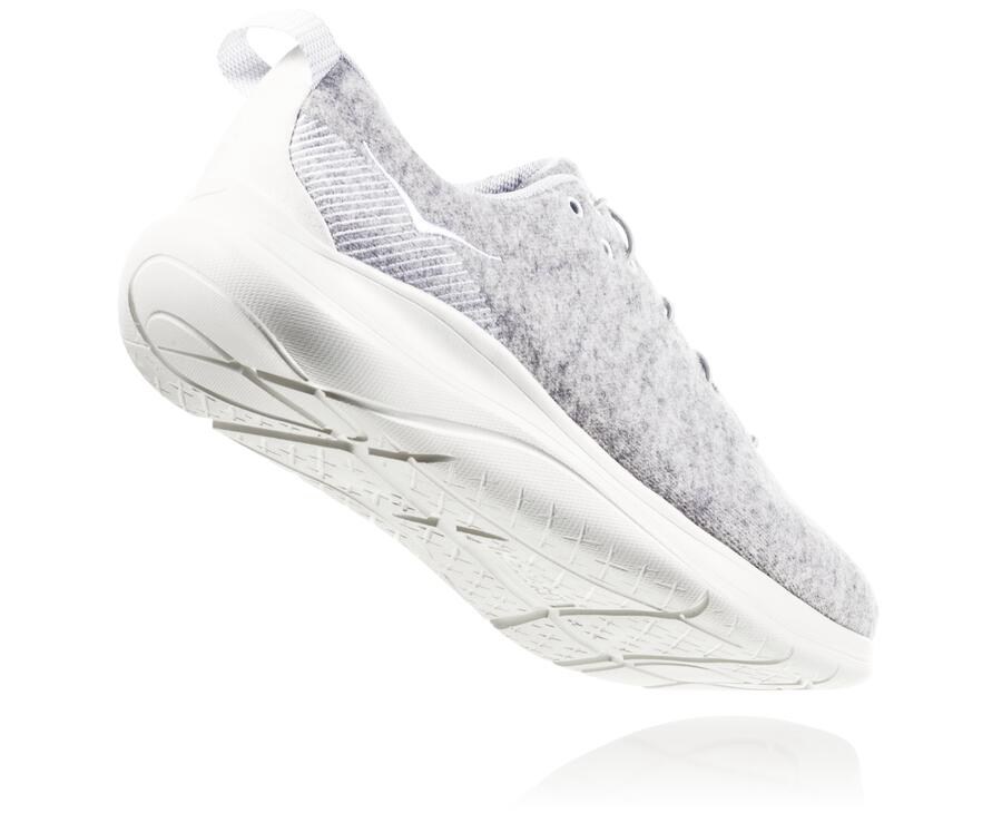 Tenis Hoka One One Feminino Cinzentas - Hupana Flow Wool - 716-DUELWX